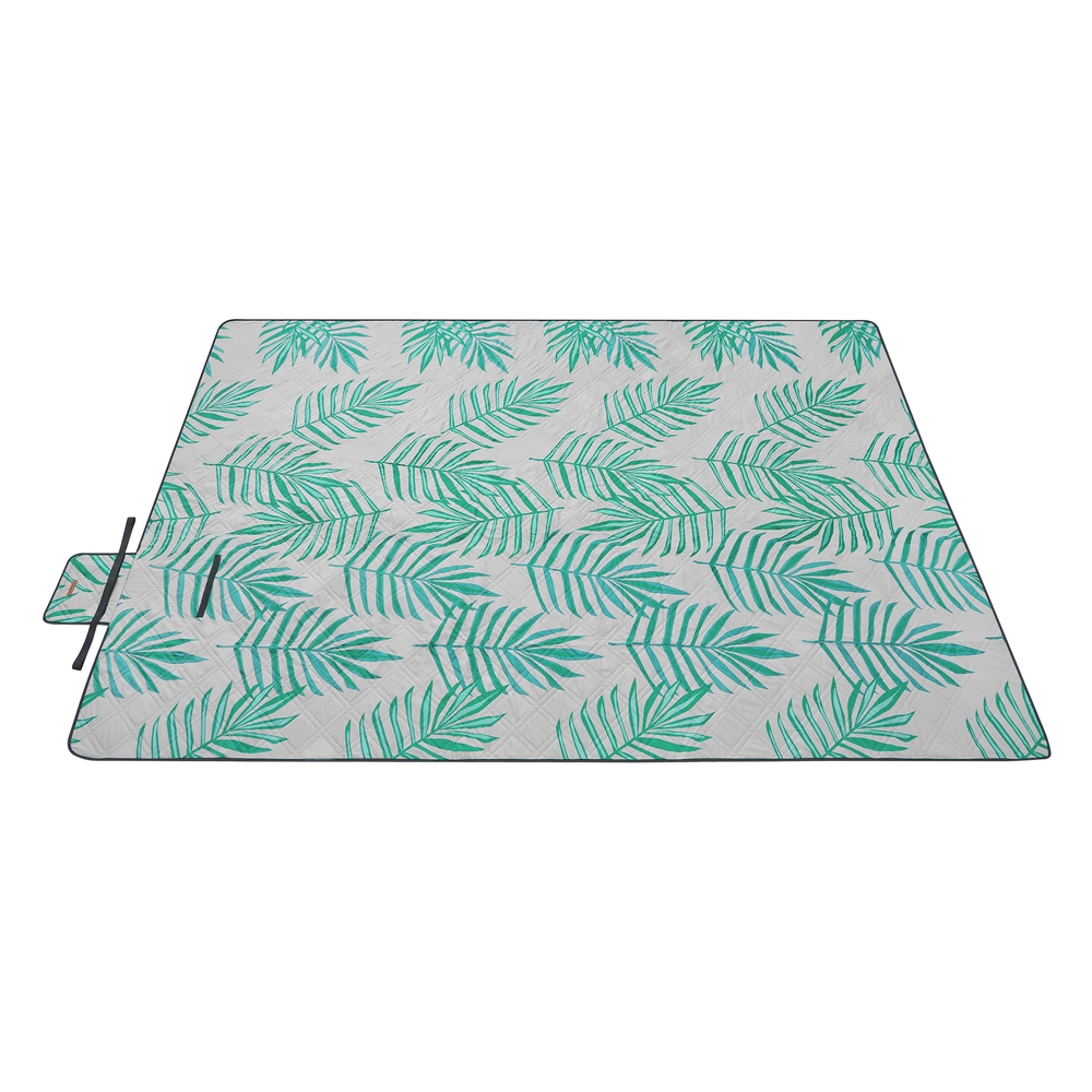 Large waterproof picnic blanket Fern Pattern and Grey Large waterproof picnic blanket Fern Pattern and Grey