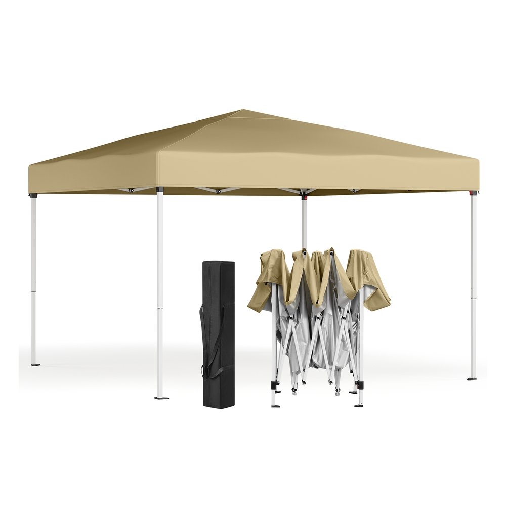 3m x 3m Pop Up Gazebo for Garden and Patio with UV Protection Beige 3m x 3m Pop Up Gazebo for Garden and Patio with UV Protection Beige