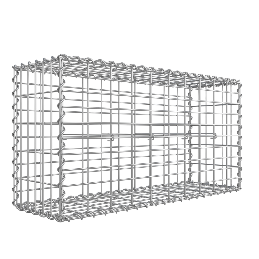 Gabion Basket, Metal Gabion Cages for Stones 100 x 50 x 30 cm