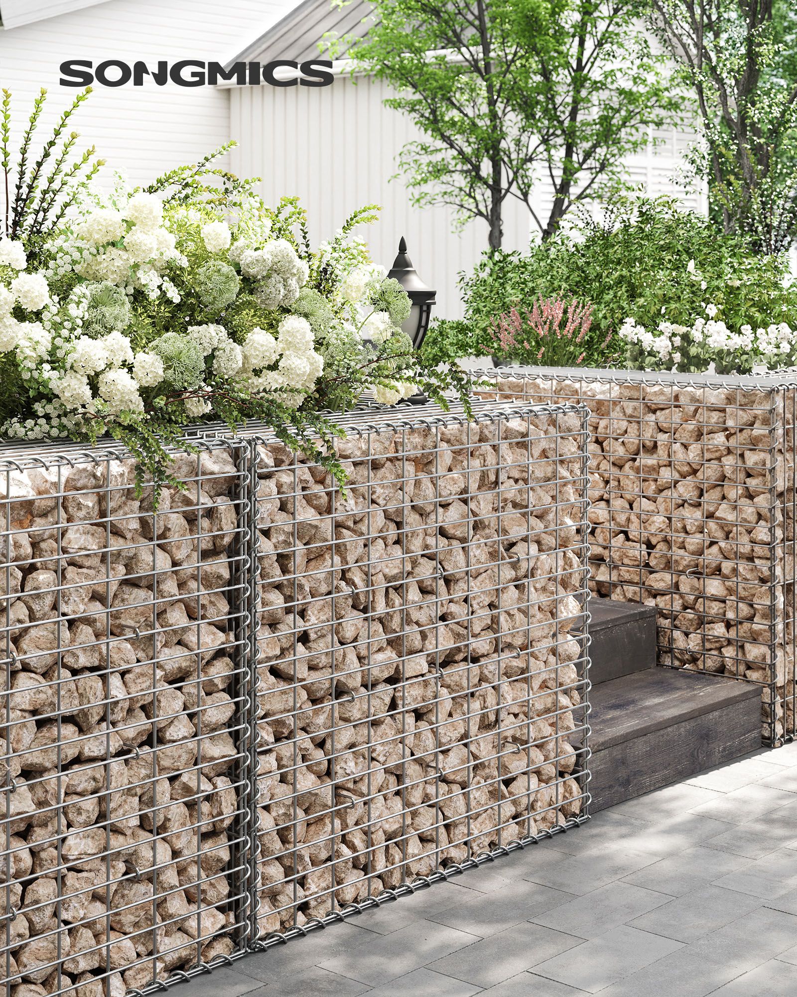 Metal Gabion Cages for Stones 100 x 90 x 30 cm