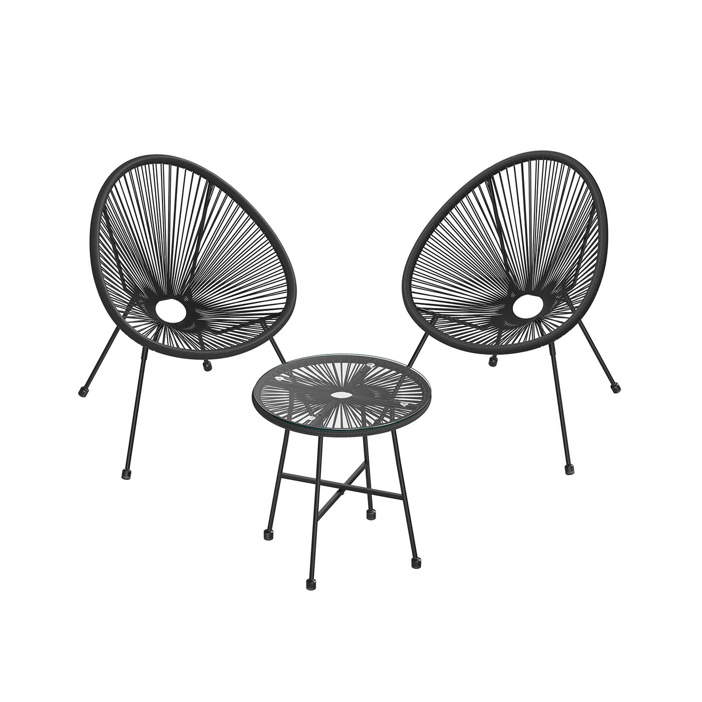 3 Pieces Acapulco Chairs Set 3 Pieces Acapulco Chairs Set