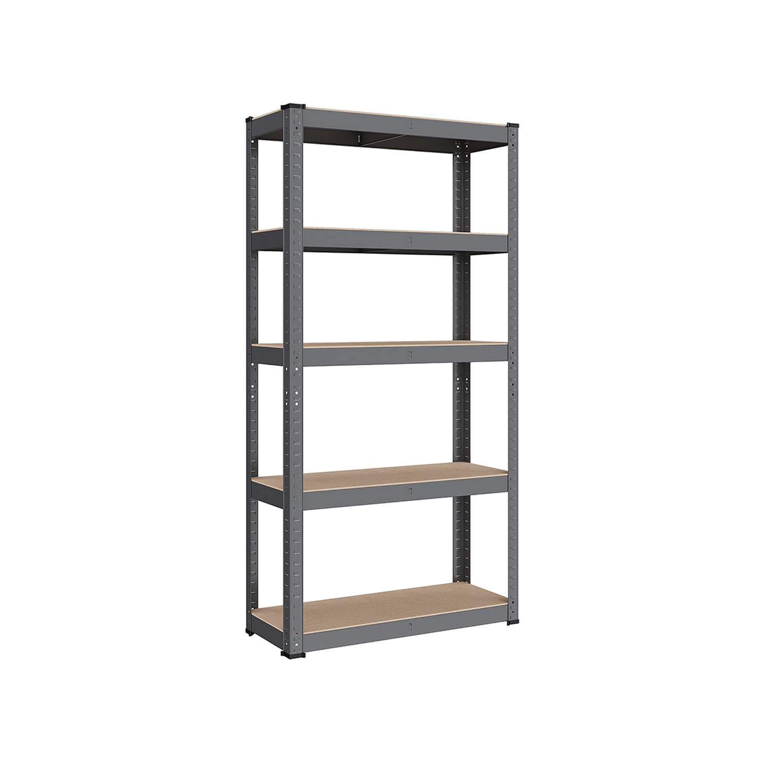 5-Tier Steel Shelving Unit Max. Load 650 kg Slate Grey