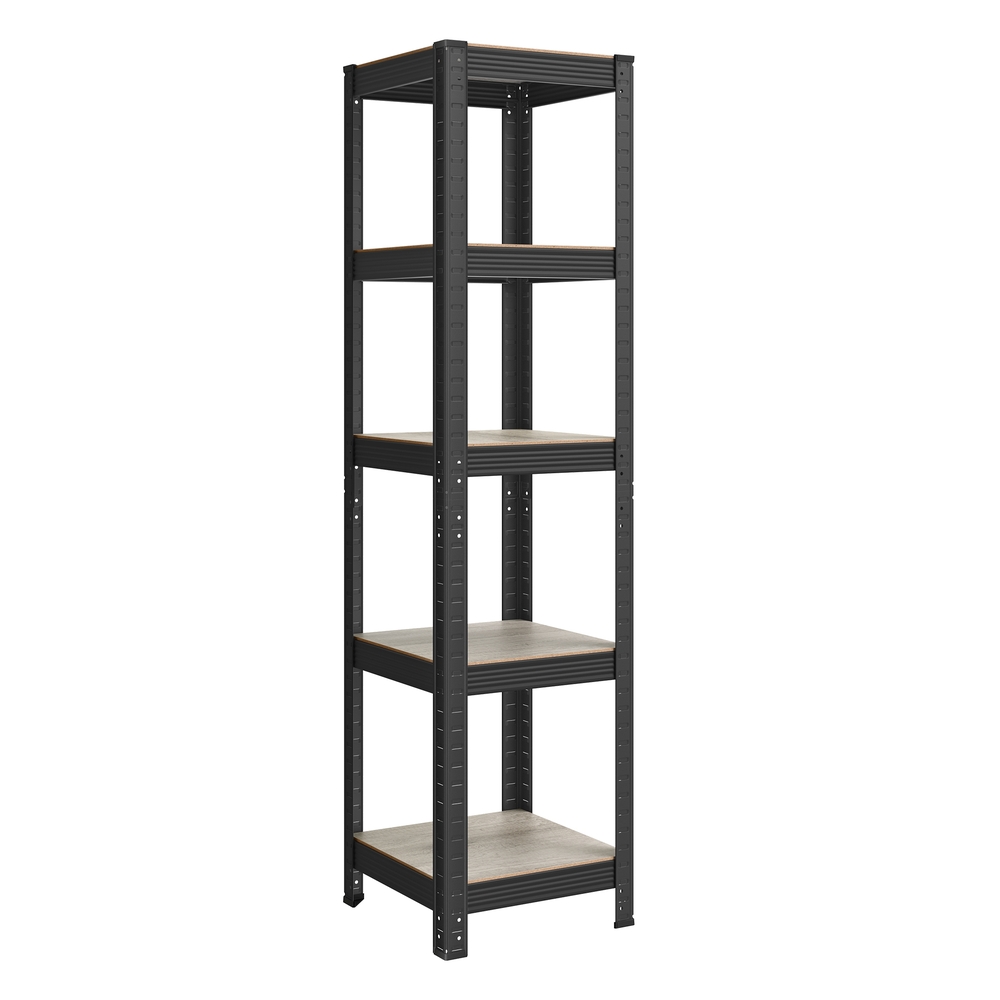 37 cm Wide Shelving Unit Max. Load 400 kg Greige and Black