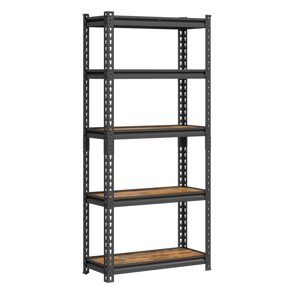 5-Tier Shelving Unit Adjustable Shelves 30 x 75 x 150 cm Rustic Brown