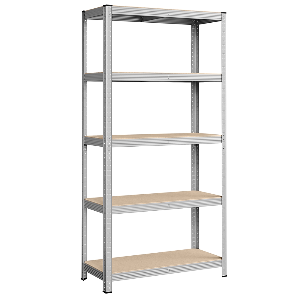 5-Tier Shelving Unit Steel Load Capacity 650 kg 40 x 90 x 180 cm Silver 5-Tier Shelving Unit Steel Load Capacity 650 kg 40 x 90 x 180 cm Silver