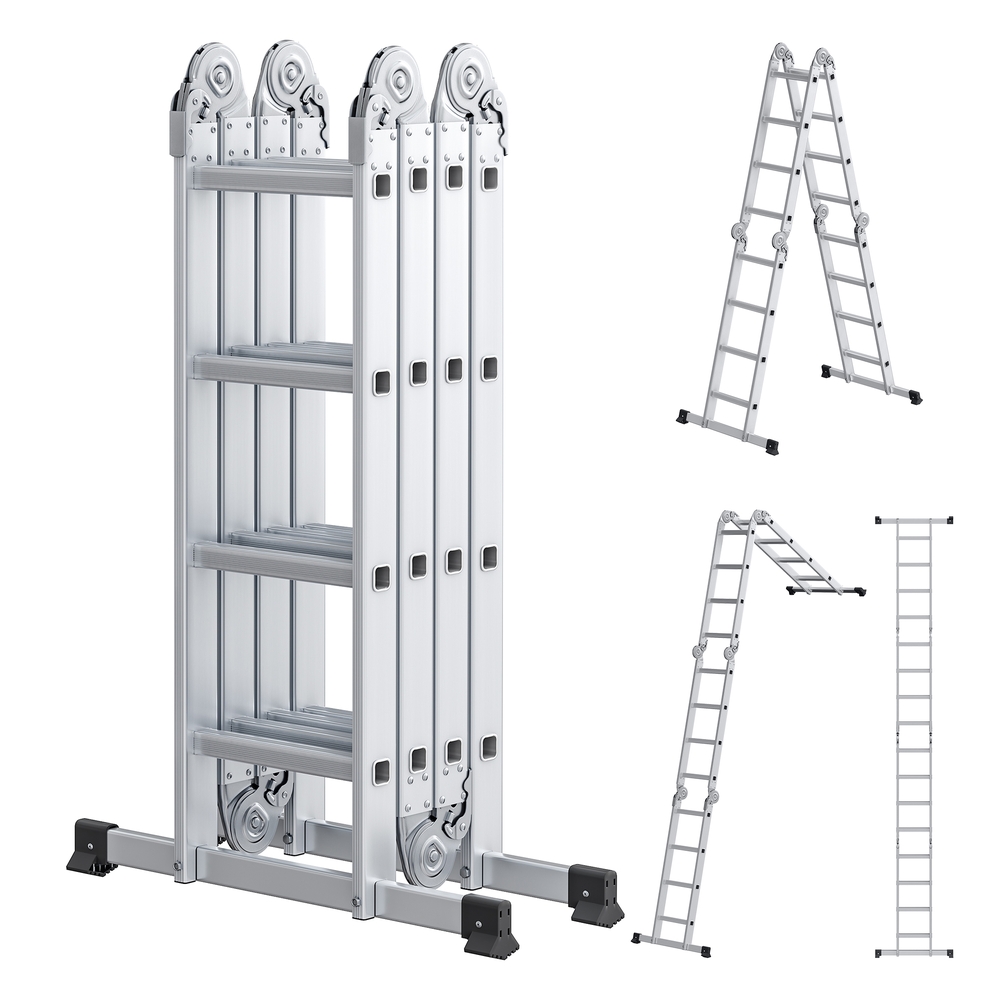 Ladder, Multi-Purpose Folding Ladder, 16 Steps, 430 cm Long Ladder, Multi-Purpose Folding Ladder, 16 Steps, 430 cm Long