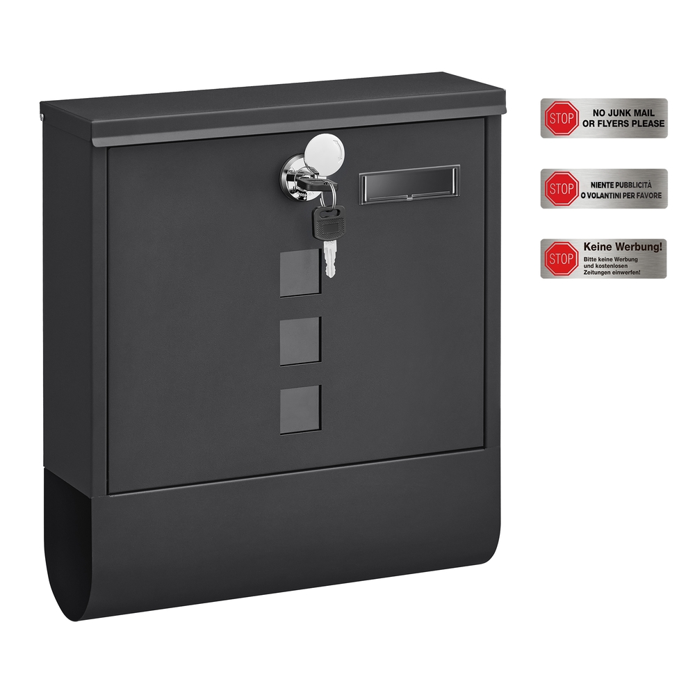 Wall-Mounted Mailbox with Lock