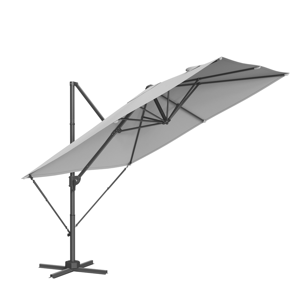 UPF 50+ Cantilever Garden Parasol 2.7 x 2.7 m Dove Grey UPF 50+ Cantilever Garden Parasol 2.7 x 2.7 m Dove Grey