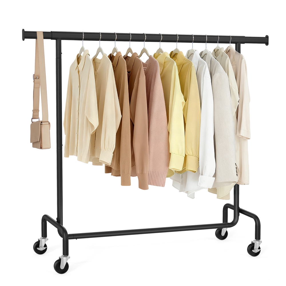 Clothes Rack on Wheels Matte Black