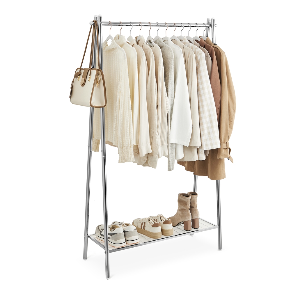 Clothes Rail with Steel Frame Silver Clothes Rail with Steel Frame Silver