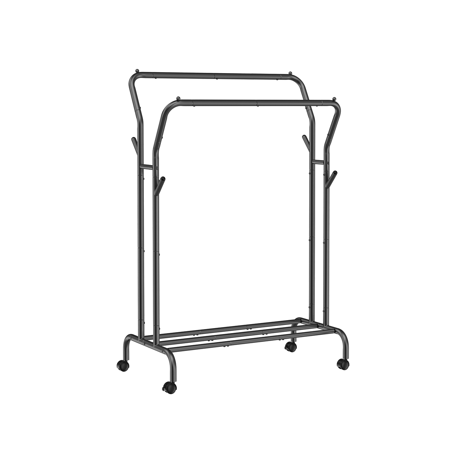 Double-Rail Clothes Rack Black
