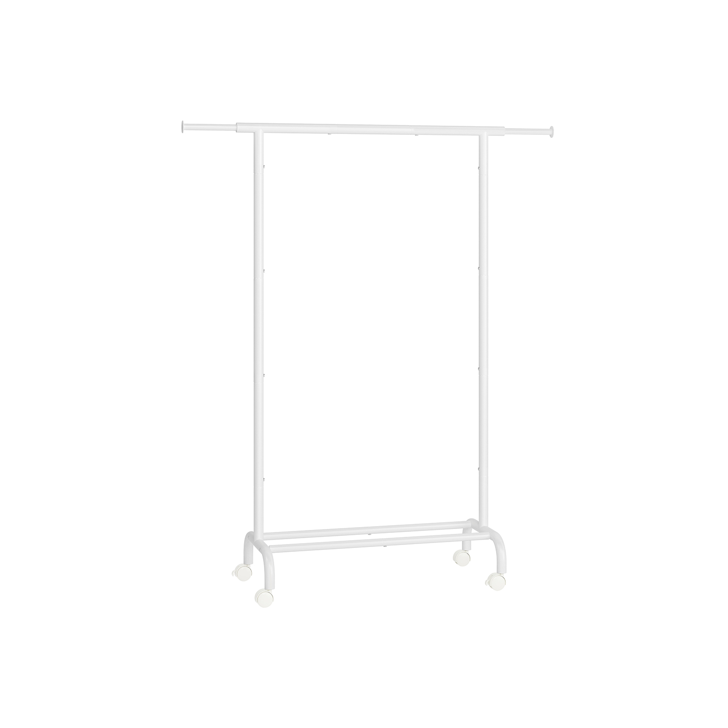 Clothes Rail with Extendable Hanging Rail Cloud White