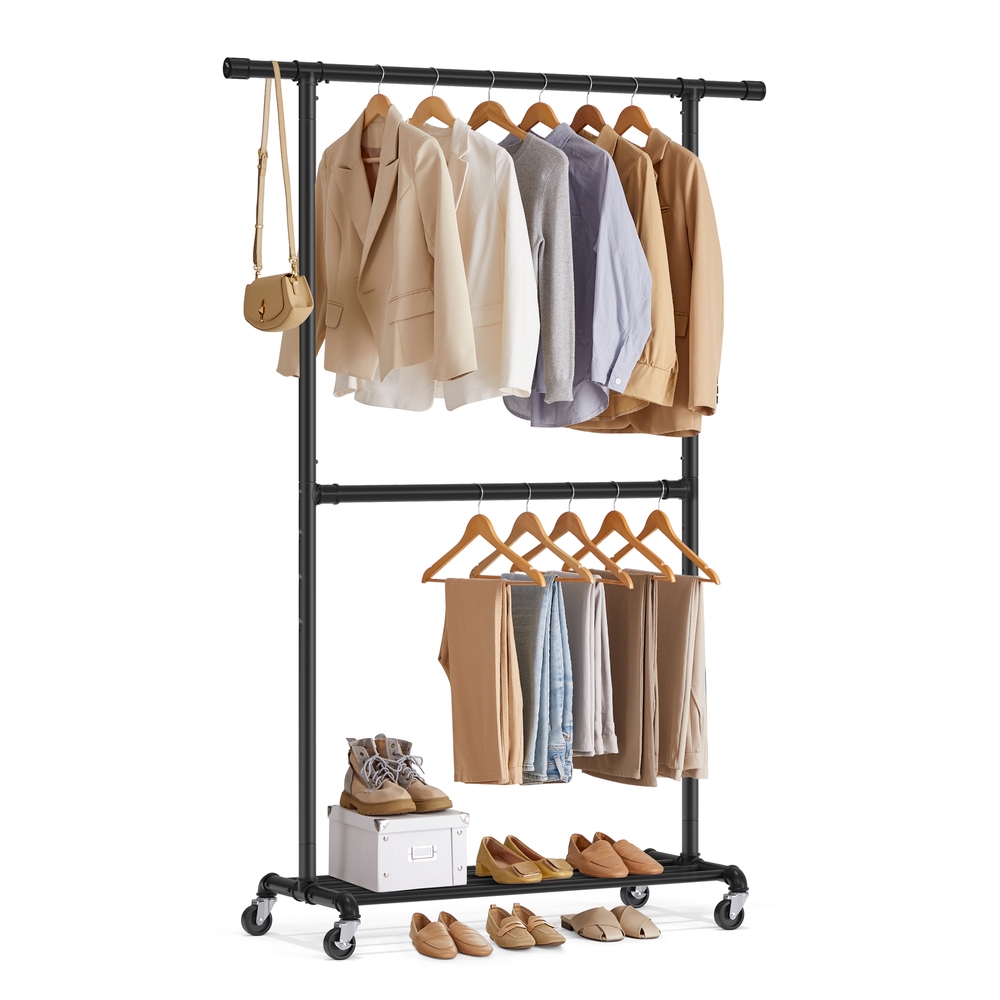 Double Rod Garment Rack Double Rod Garment Rack
