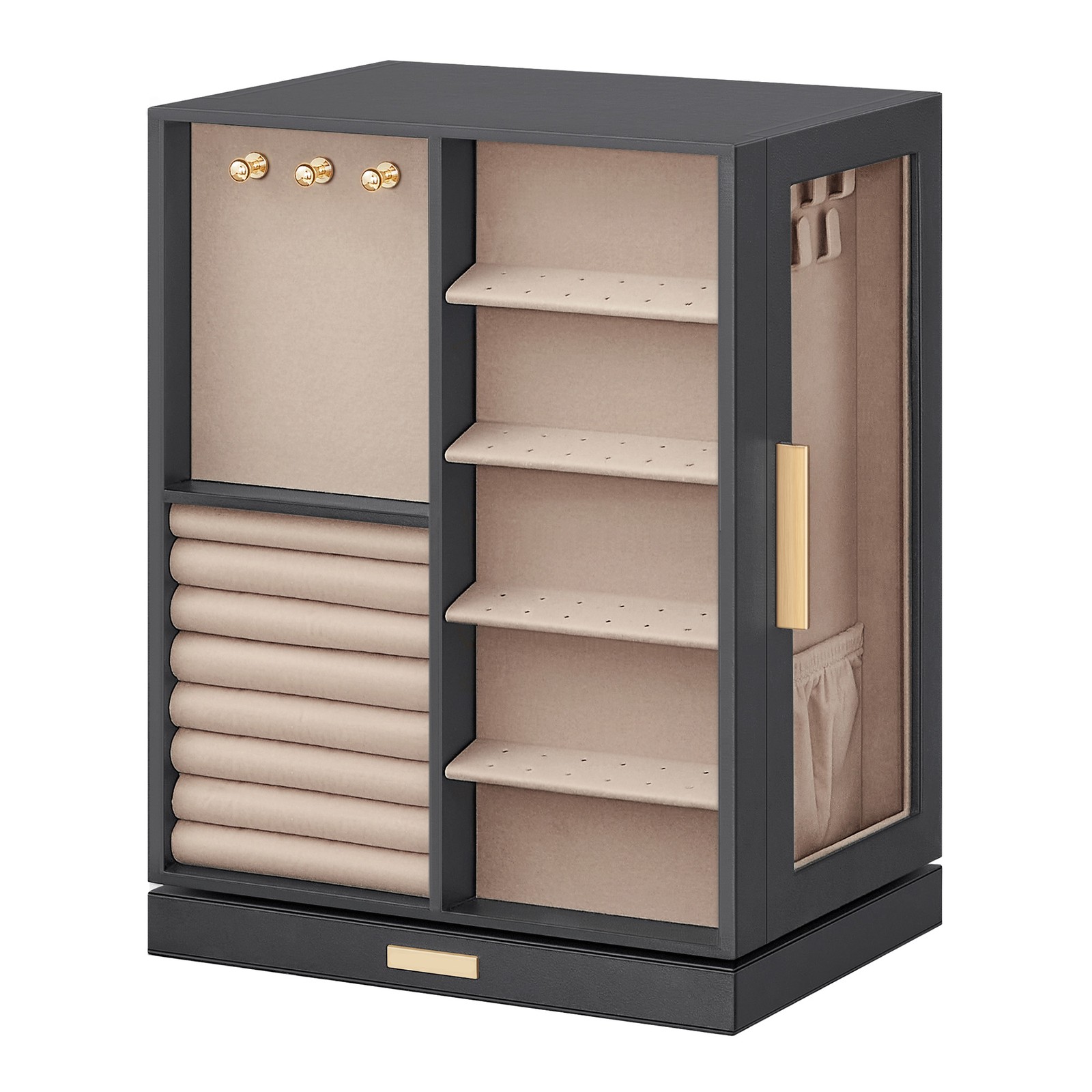 Jewellery Box 360° Rotating, Jewellery Storage Case with 5 Drawers, Jewellery Organizer