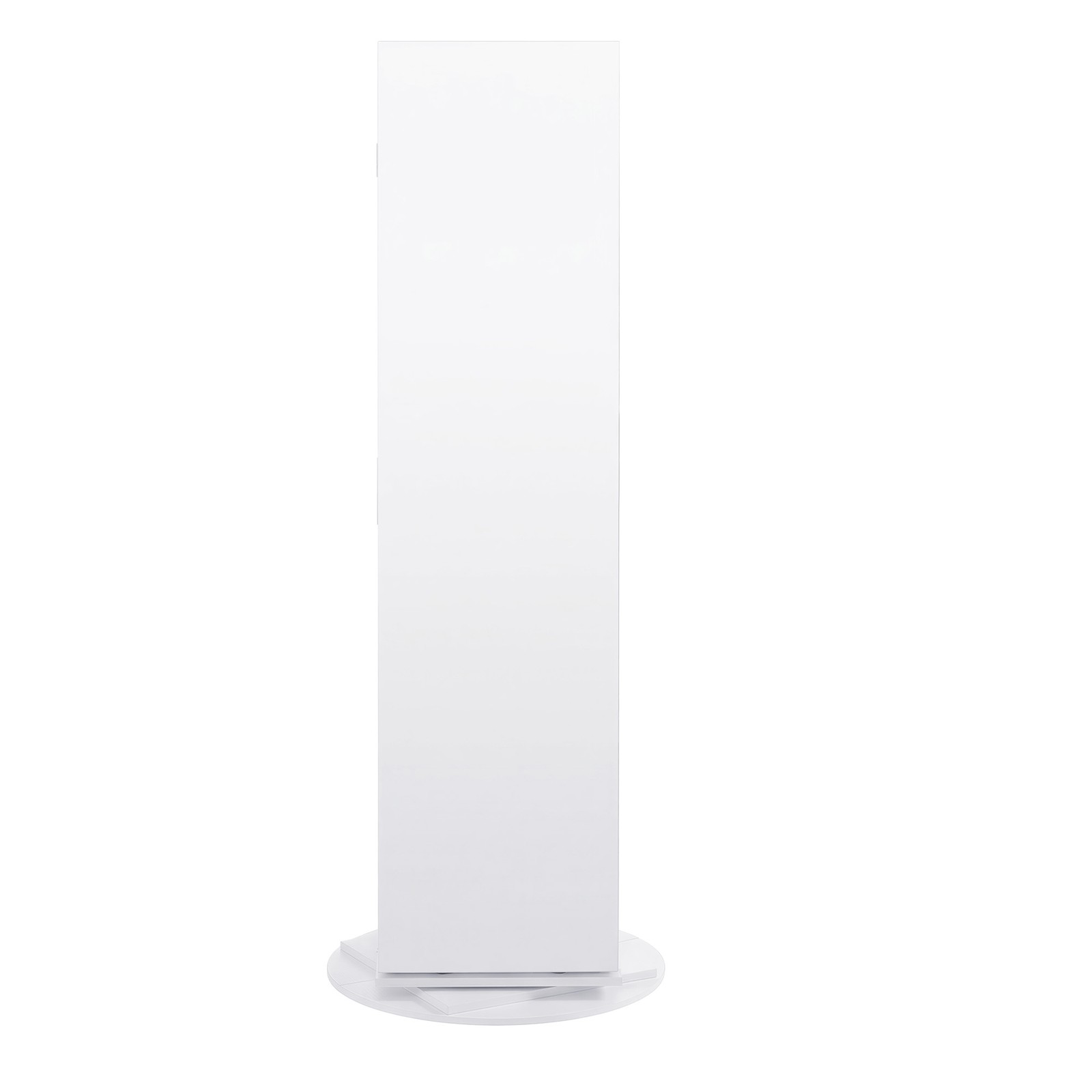 360° Rotating Mirrored Jewellery Cabinet, Lockable Jewellery Organiser, with Full-Length Mirror, White and Black