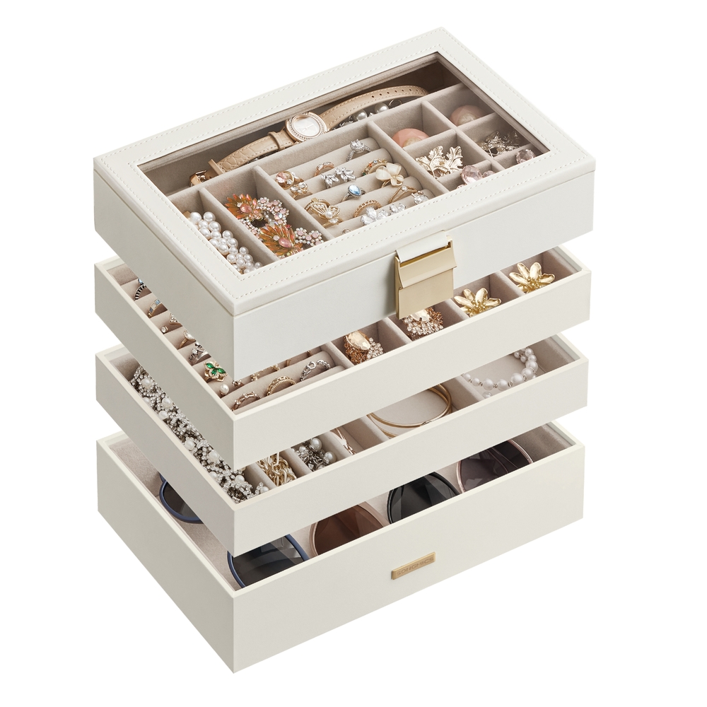 4-Tier Jewellery Box White