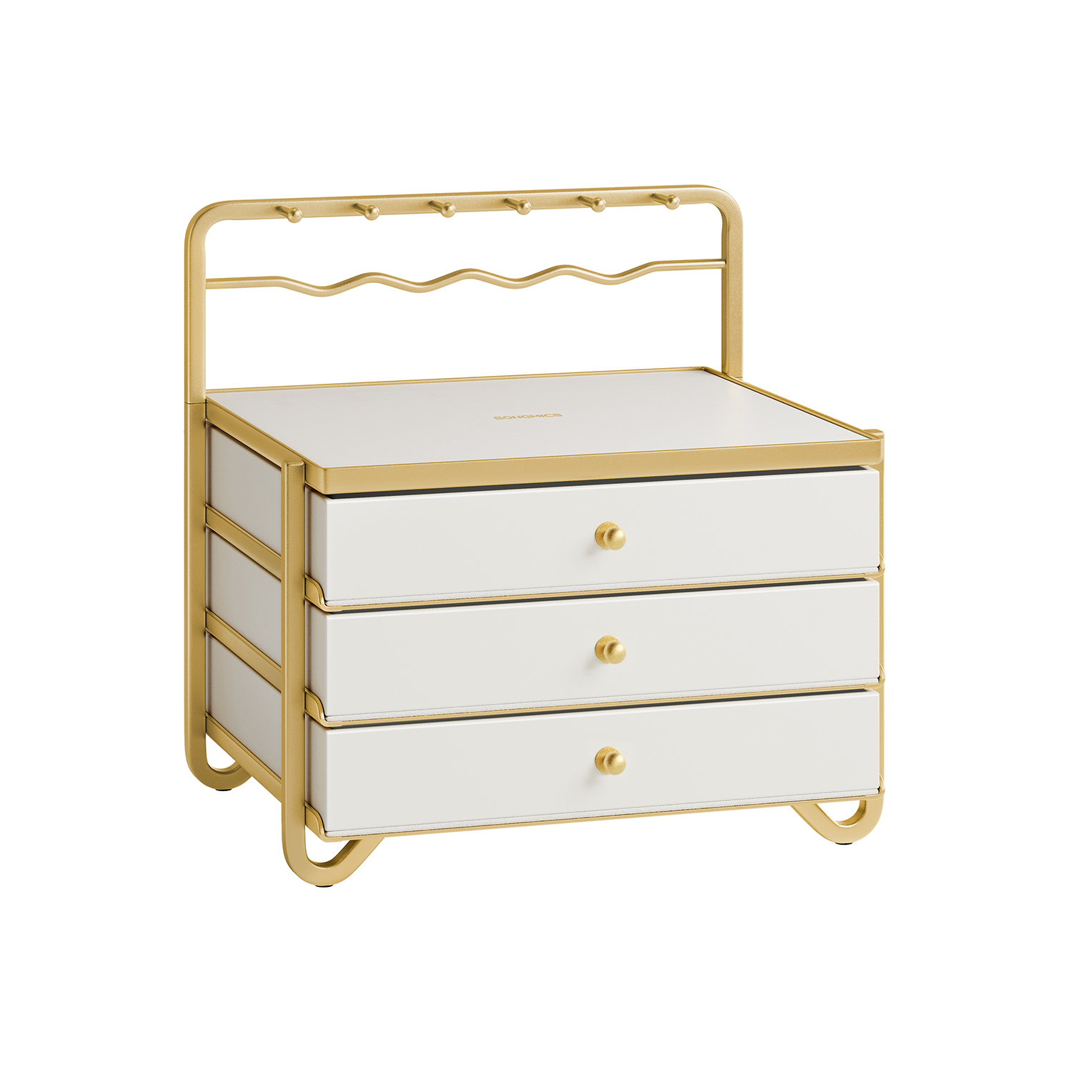 3-Tier Drawer Jewellery Box Cloud White