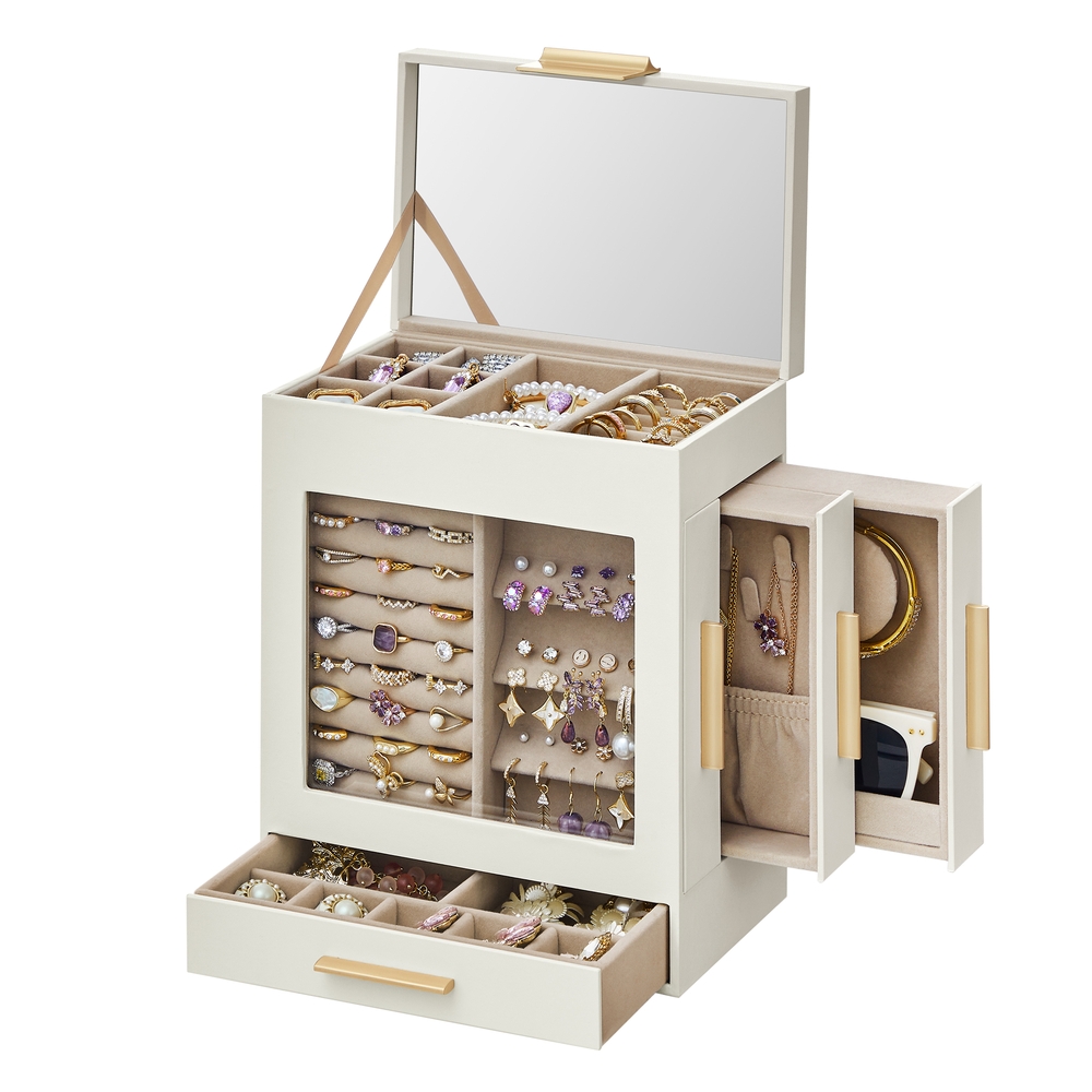 5-Layer Jewellery Organiser with 3 Side Drawers
