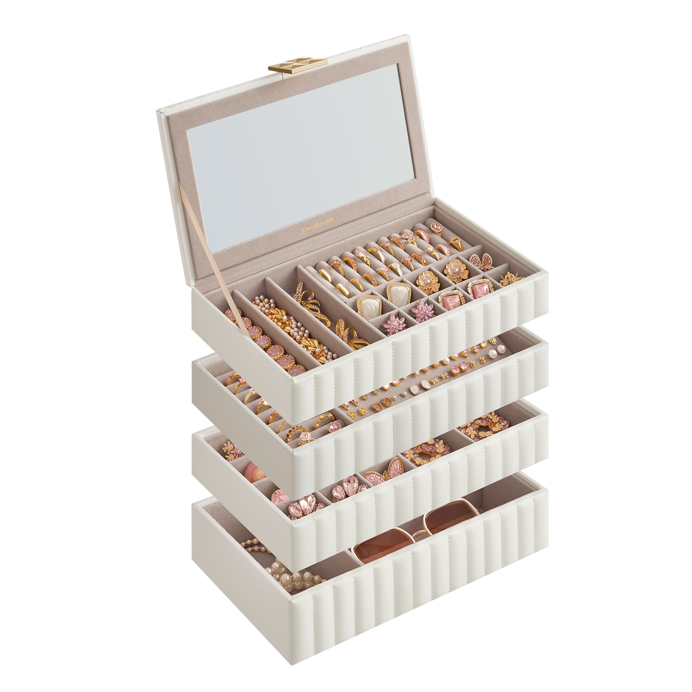 ANAH Collection – Stackable Jewellery Box Cloud White ANAH Collection – Stackable Jewellery Box Cloud White