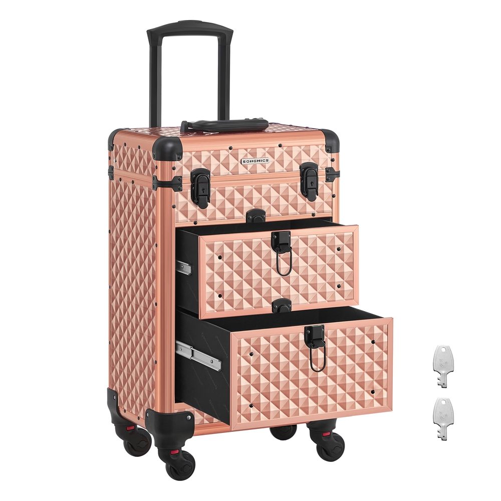 Beauty Case with 4 Removable Universal Wheels