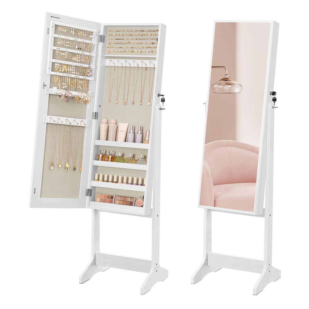 Standing Mirror Jewelry Cabinet