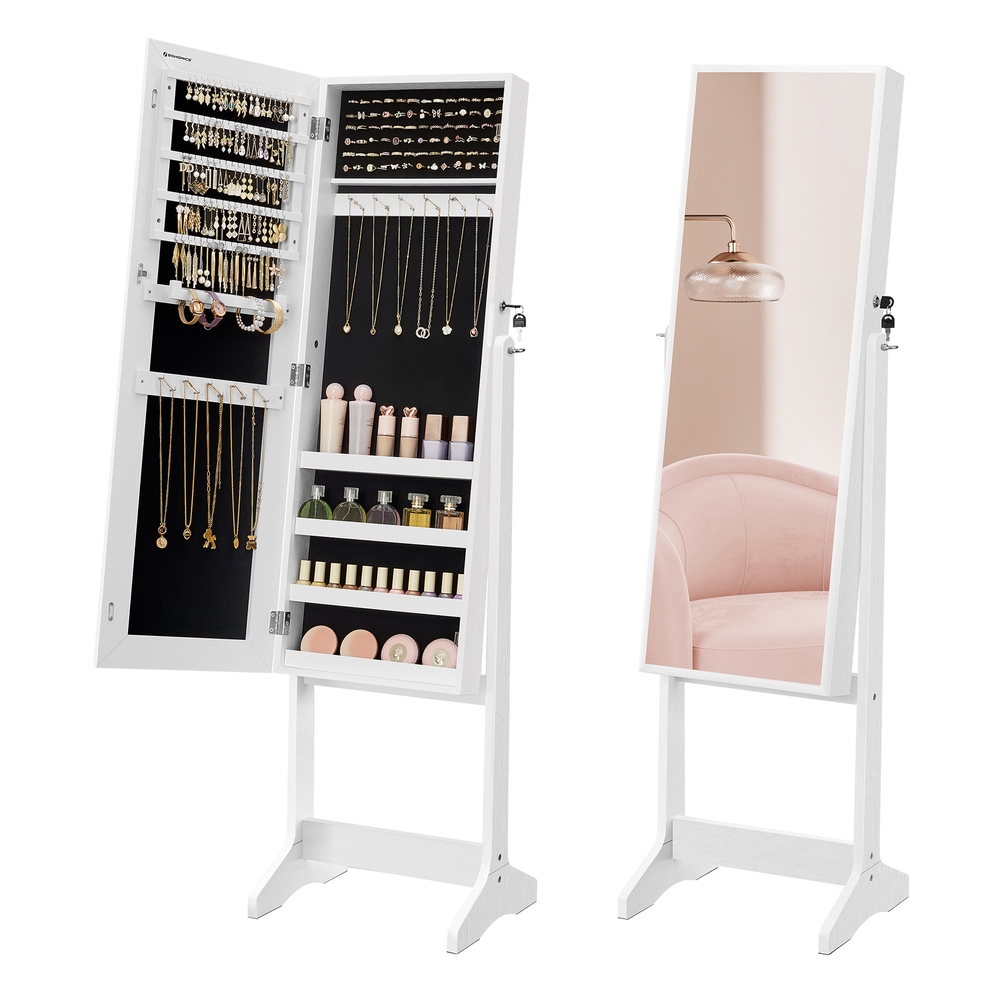 Full Mirrored Jewelry Cabinet