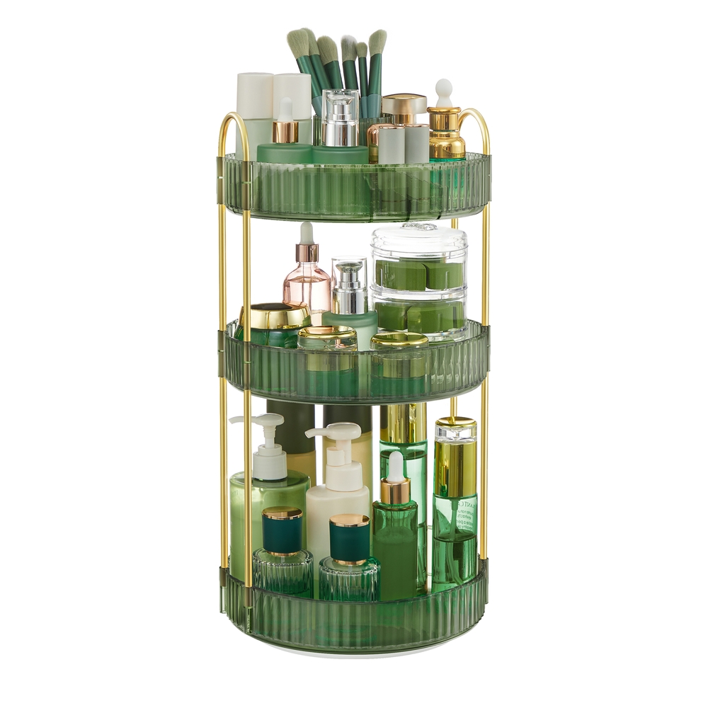 3-Tier Rotating Makeup Organiser Pale Green