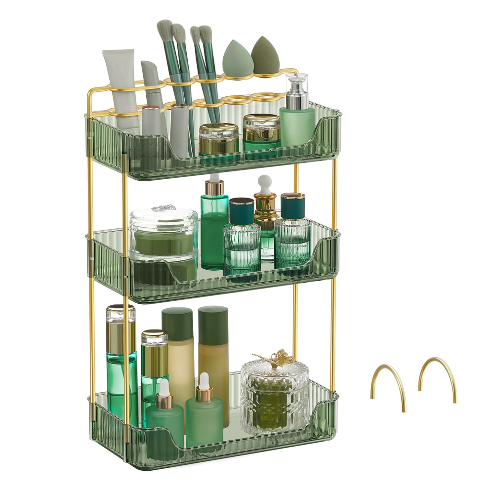 3-Tier Makeup Organiser Pale Green