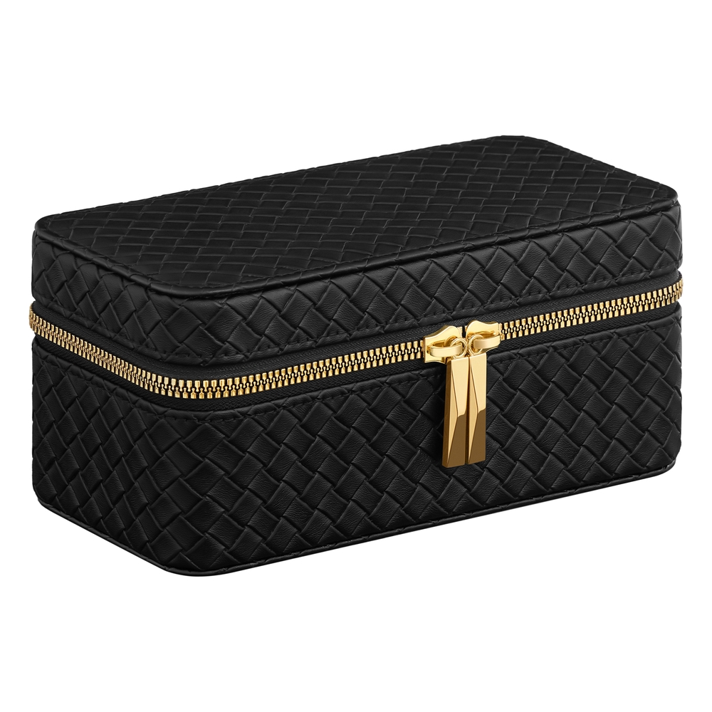 RONNE Collection – 3-Slot Watch Travel Case Ink Black Lining