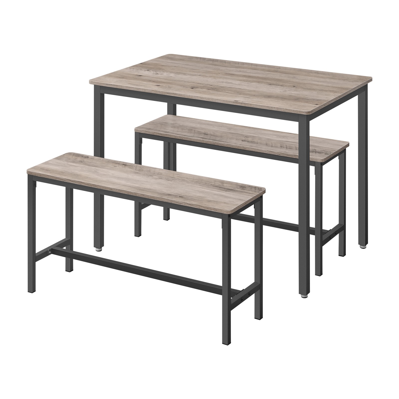 Dining Table Set, 4-Piece Kitchen Furniture with Benches