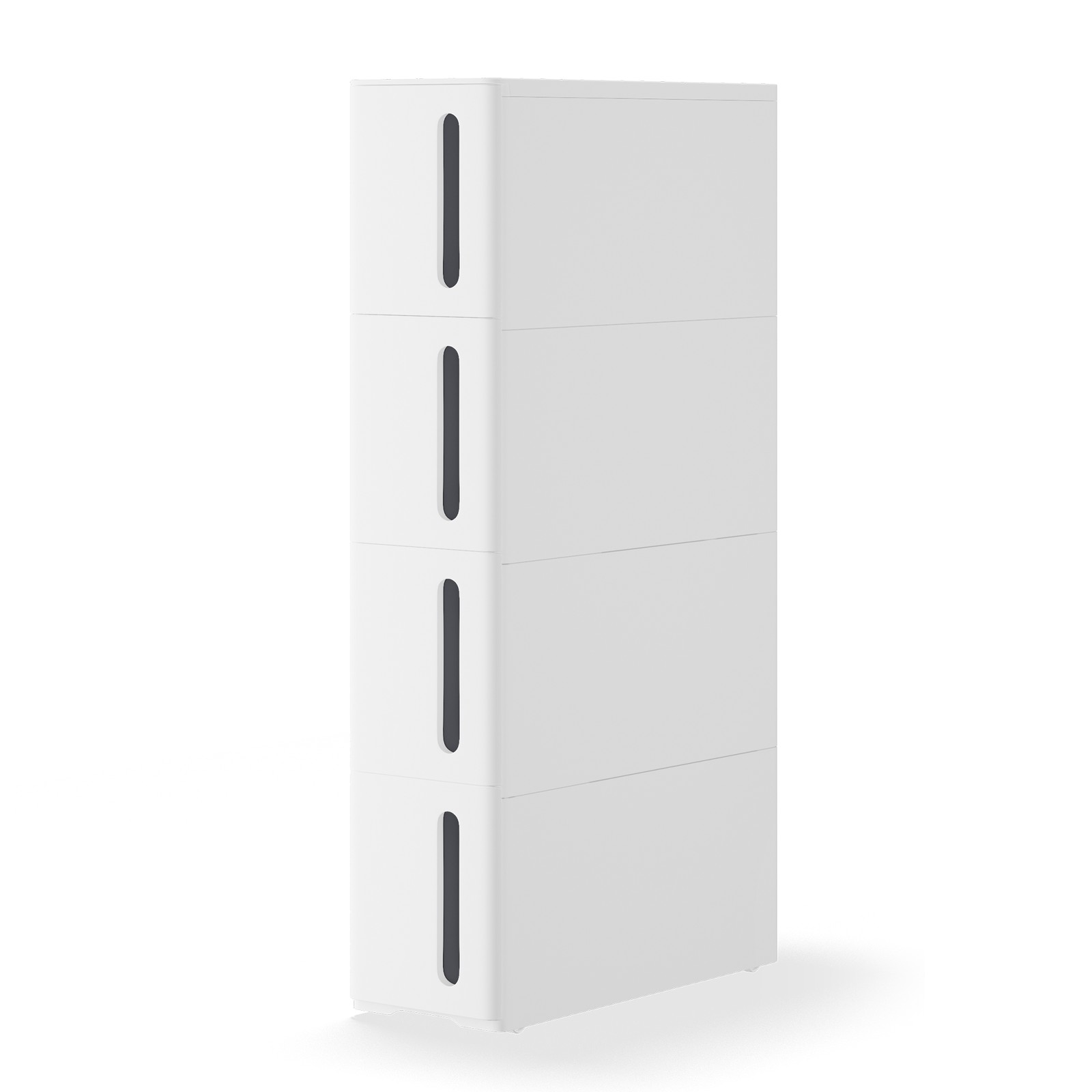 Narrow Trolley with 4 Drawers, Cabinet with Wheels for Kitchen Bathroom, 45 x 17 x 83 cm