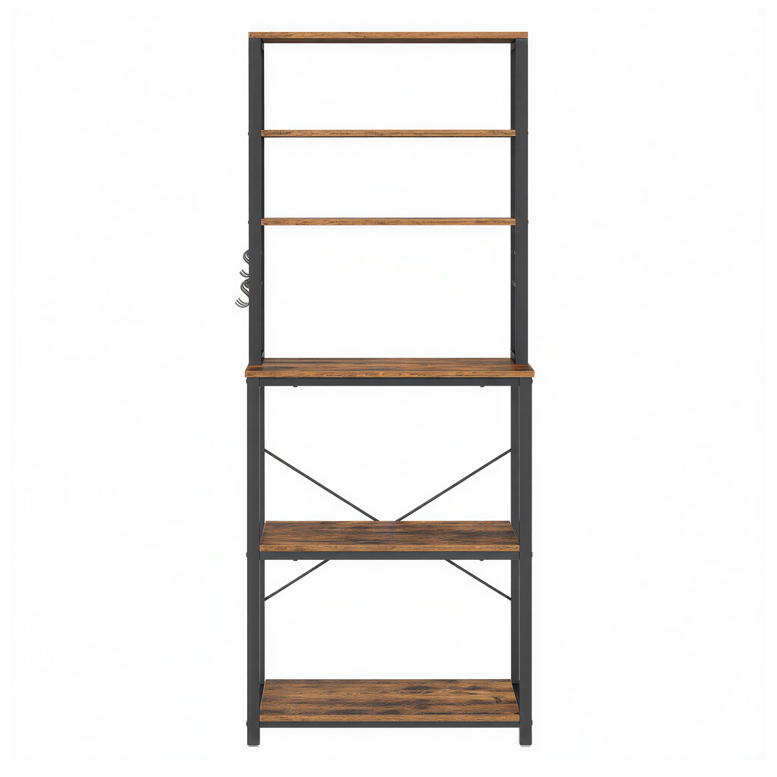 Industrial-Style Kitchen Storage Unit, 40 x 60 x 167 cm, Brown