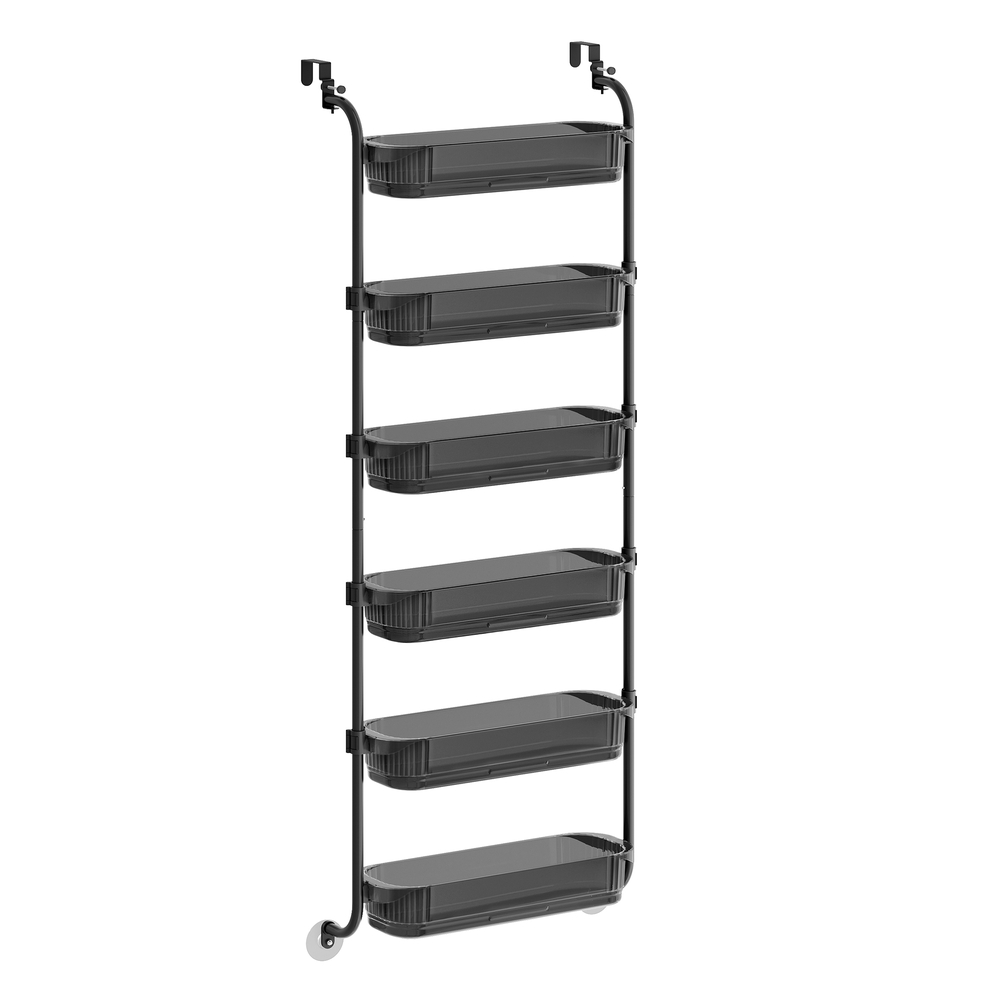 Over-the-Door Pantry Storage Organiser Transparent Black