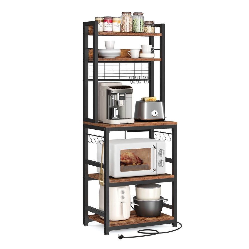 Kitchen Storage Rack with Power Outlet