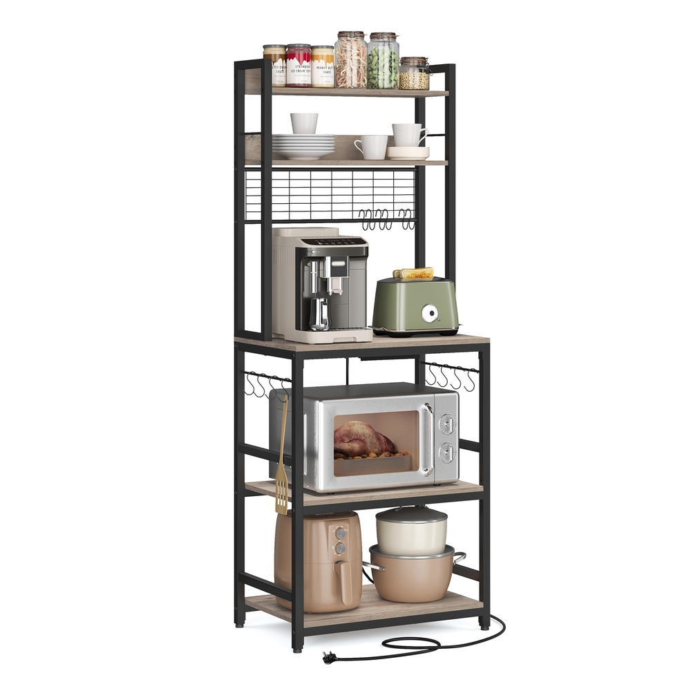 Kitchen Storage Rack with Power Outlet