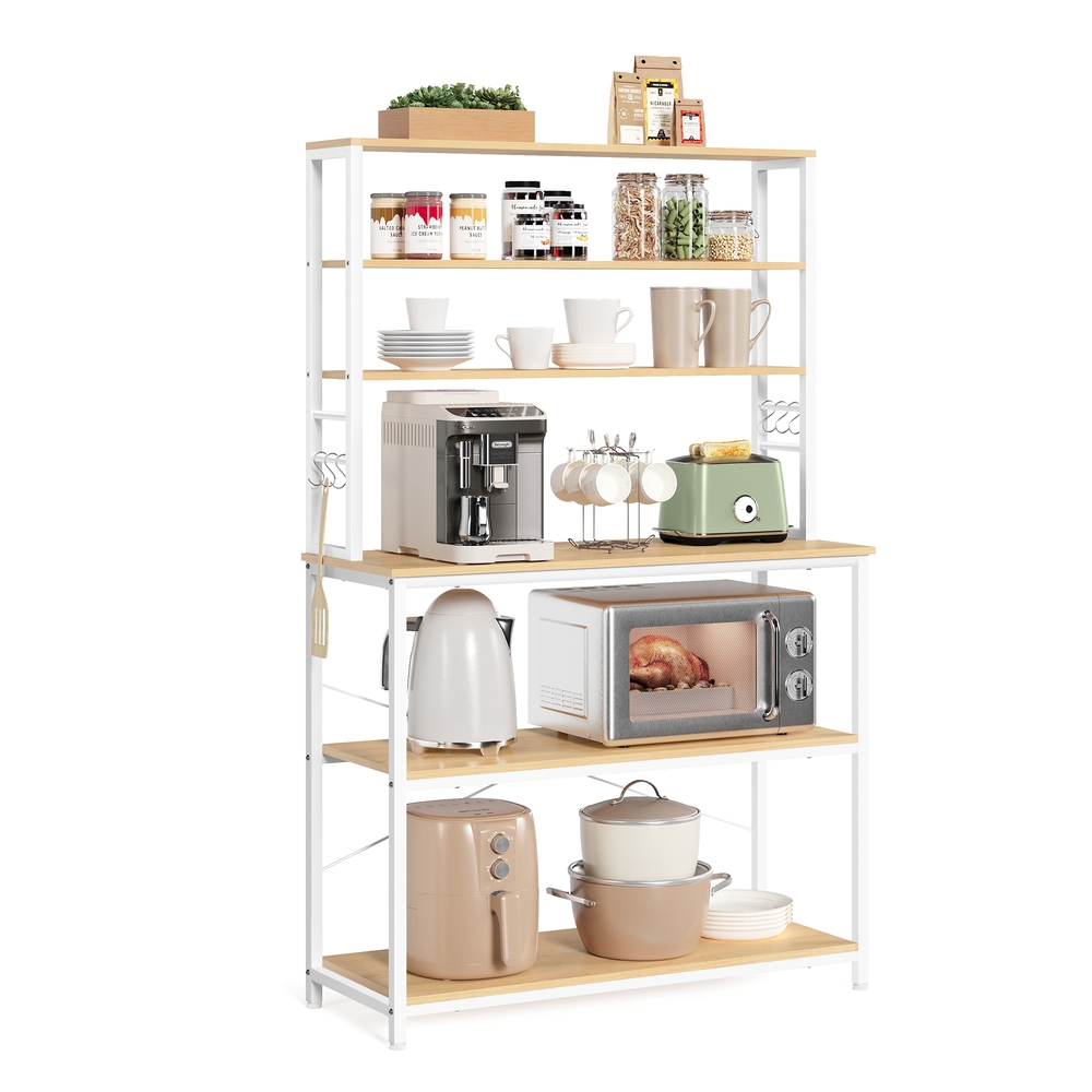 Kitchen Storage Rack 40 x 100 x 167 cm Oak Colour and White
