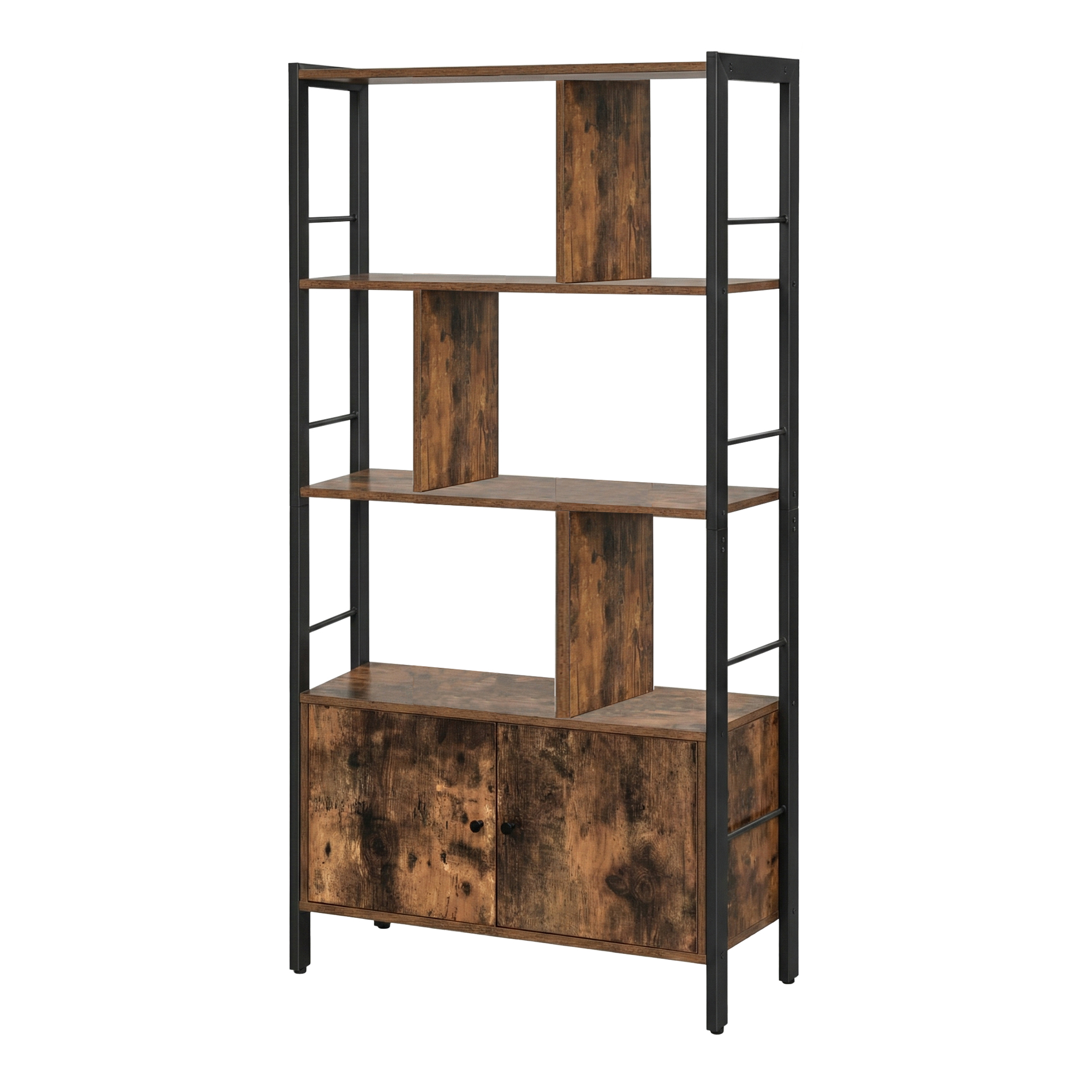 5-Tier Floating Corner Shelf, Wall Mounted Bookshelf