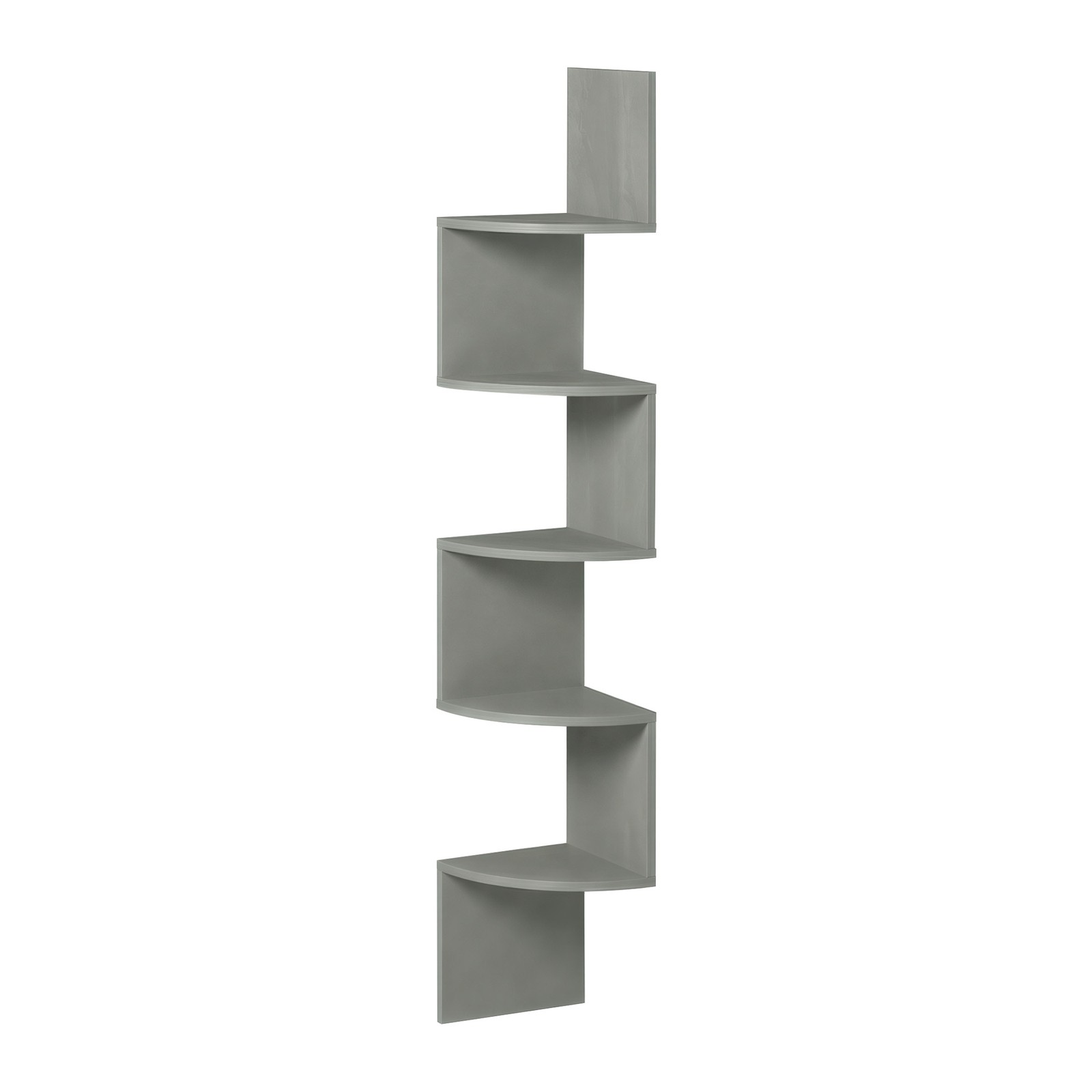 Corner Shelf Wall Mount, 5-Tier Floating Corner Bookshelf, Plant Shelf for Bedroom