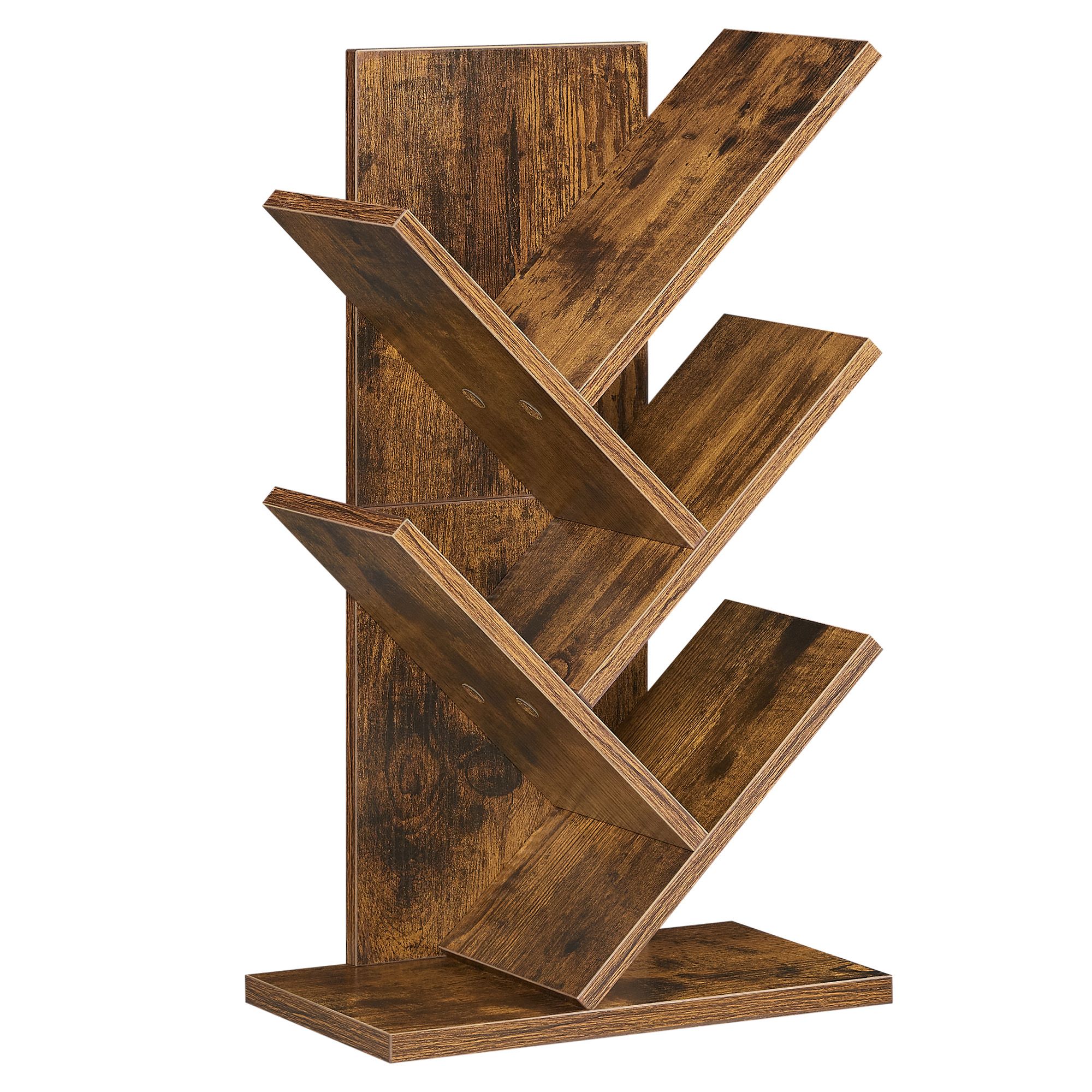 5-Tier Bookshelf, Space-Saving Tree-Shaped Corner Shelf, for Bedroom