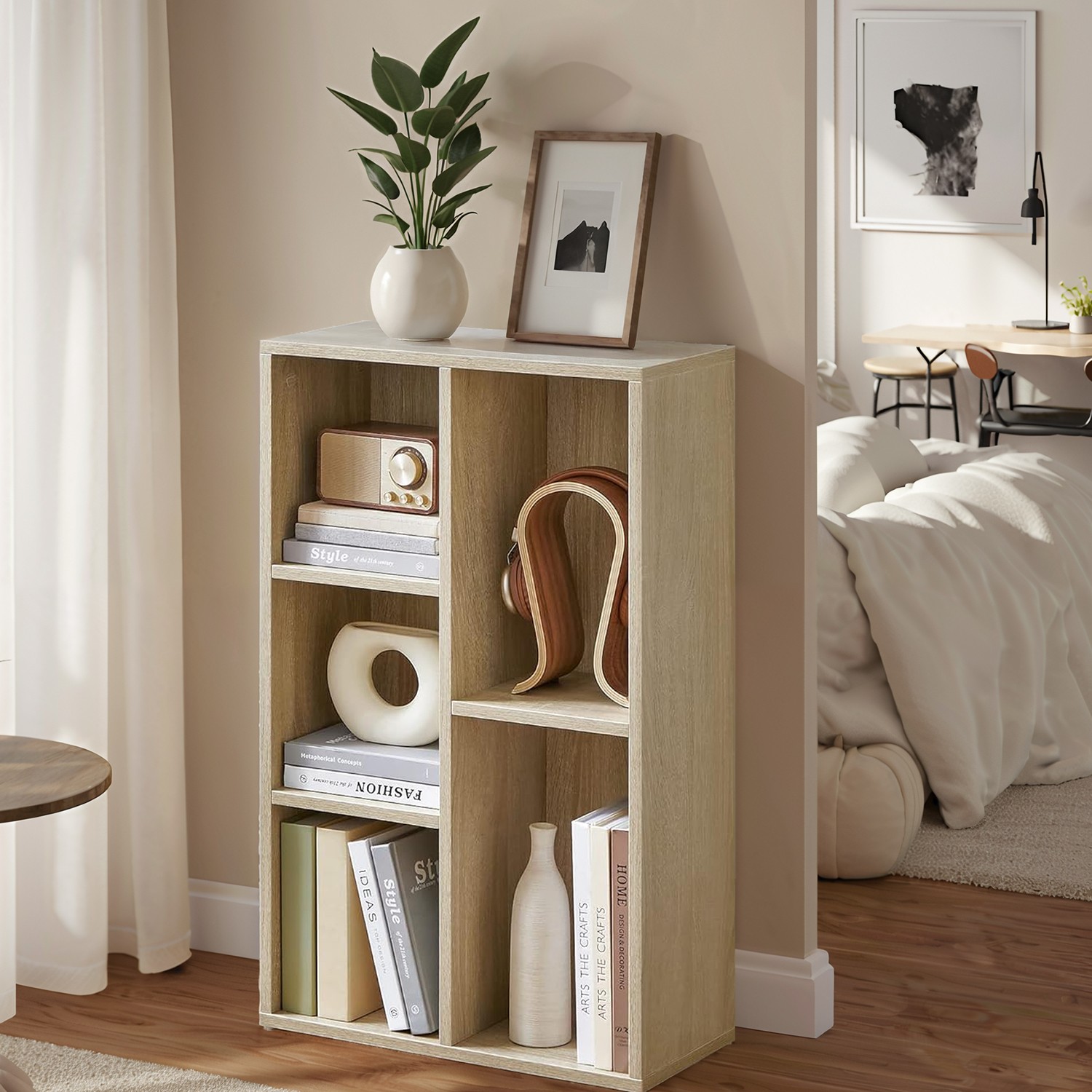 Kids Bookcase, Bookshelf with 5 Compartments, Storage Shelf Kids Bookcase, Bookshelf with 5 Compartments, Storage Shelf