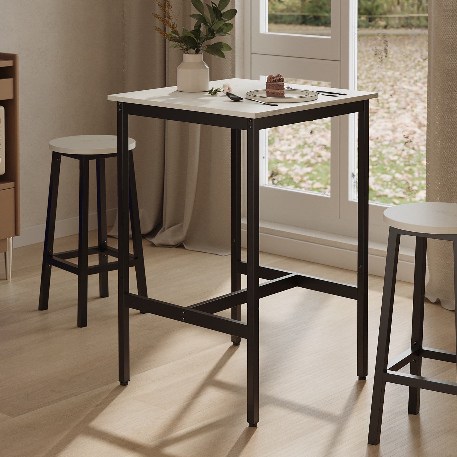 Bar Table, Tall Kitchen Table for Breakfast, Dining Room Table