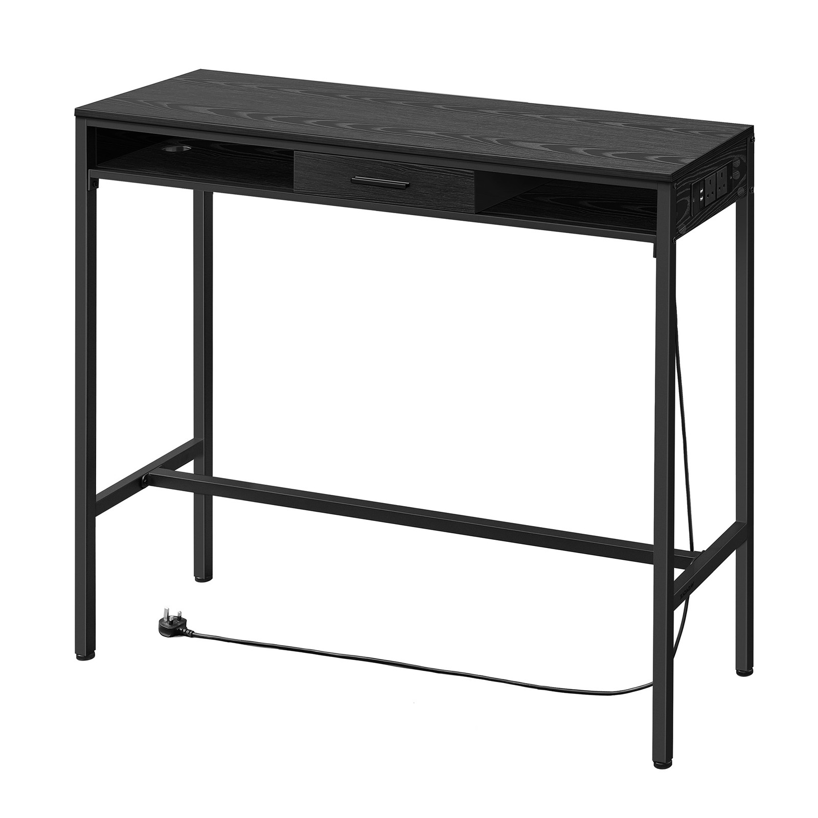 Bar Table with Charging Station, Pub Table, Non-Woven Fabric Drawer Bar Table with Charging Station, Pub Table, Non-Woven Fabric Drawer