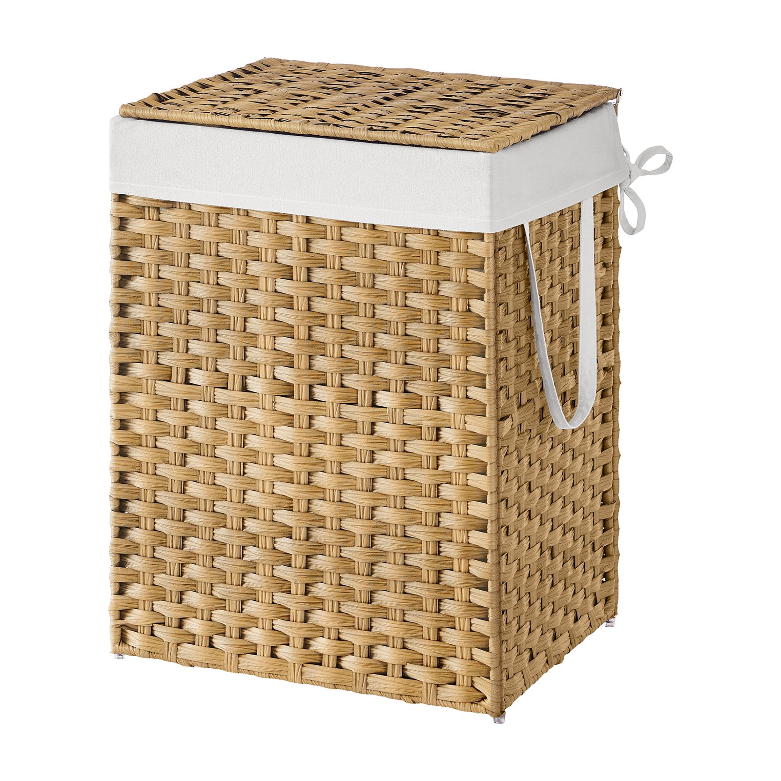 Triple Laundry Hamper with Lid, Removable Machine-Washable Liner Bags Triple Laundry Hamper with Lid, Removable Machine-Washable Liner Bags