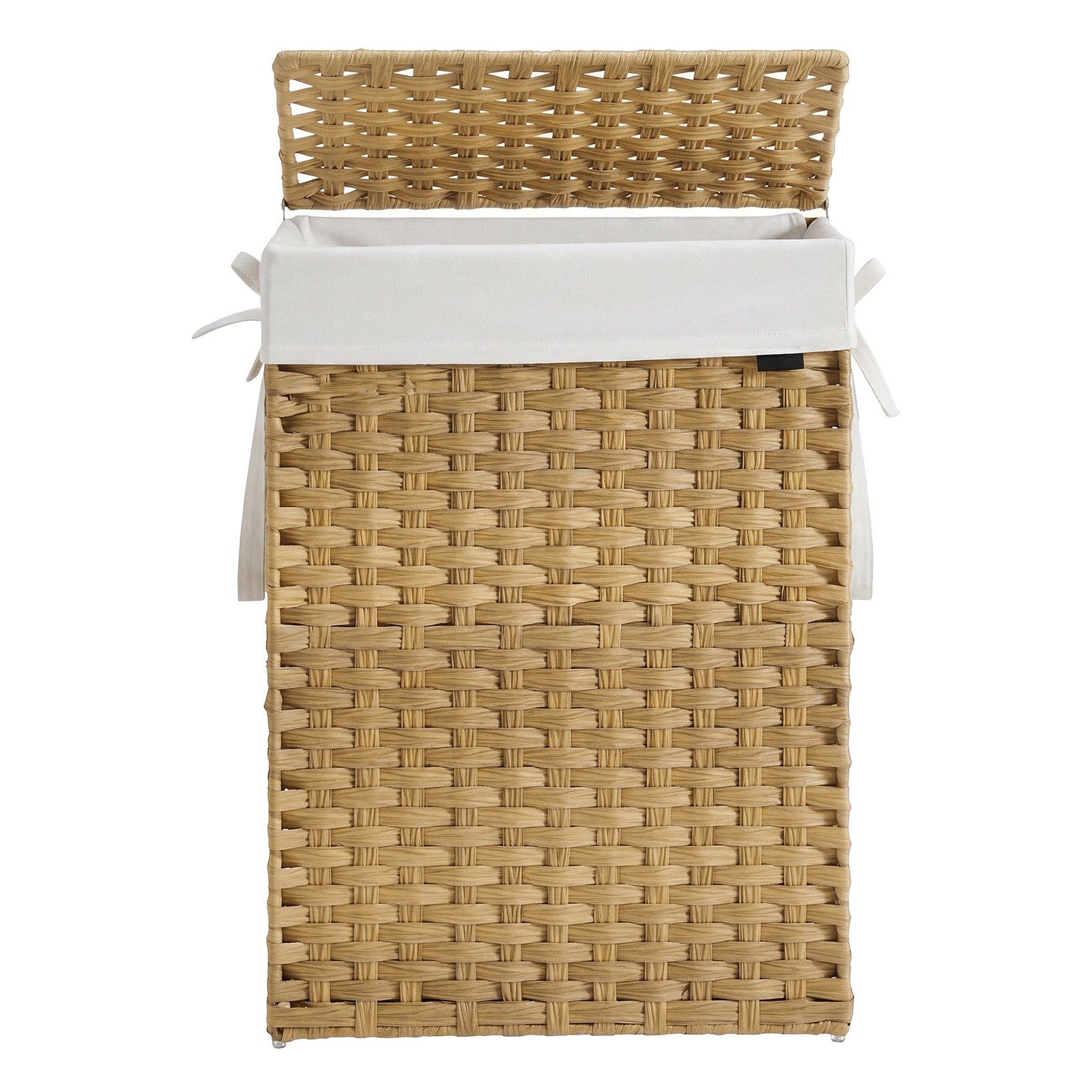 Laundry Hamper, Foldable Laundry Basket with Lid and Handles, Removable Bag, Bathroom Storage, Yellow