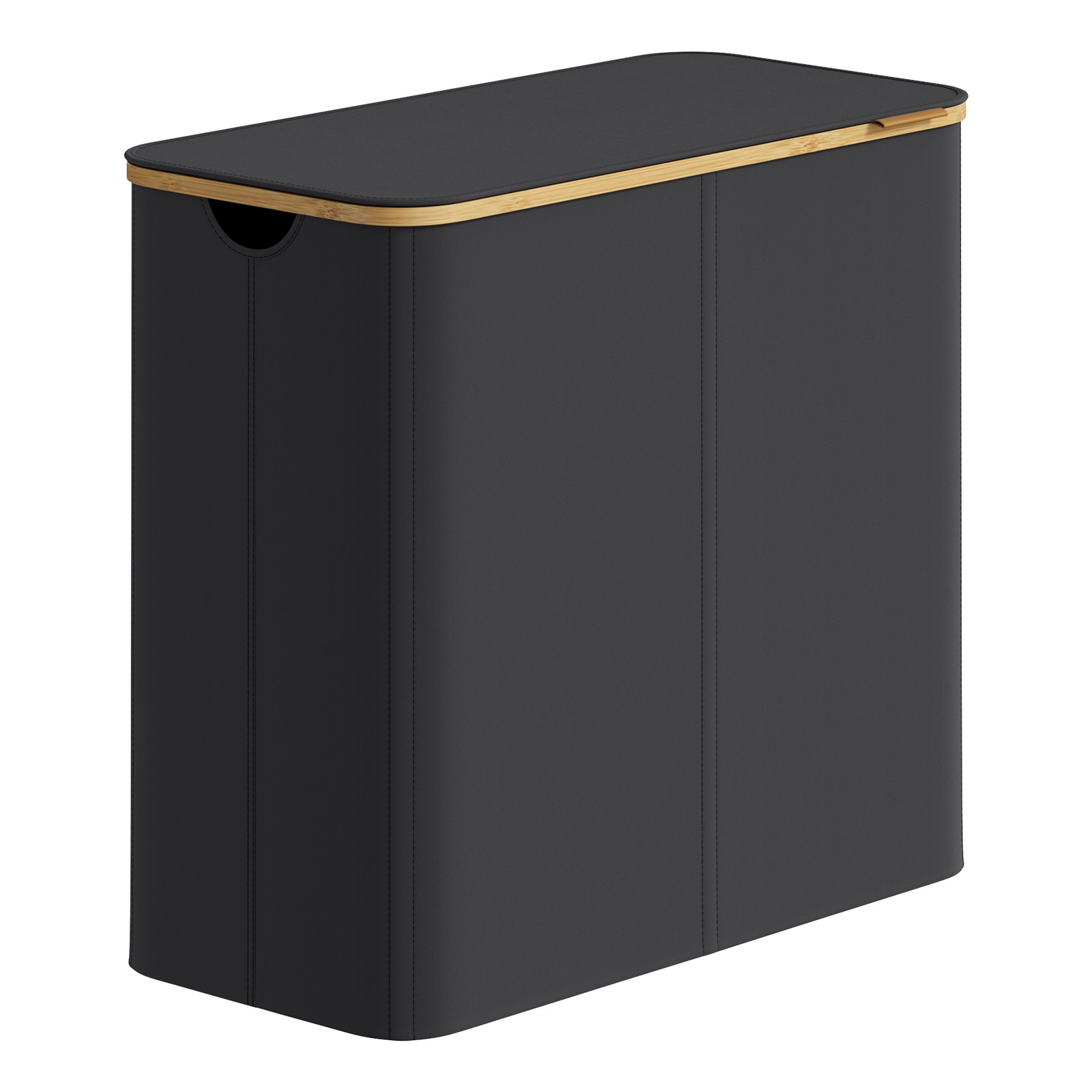 4-Compartment Clothes Hamper, Collapsible Laundry Basket with Lid