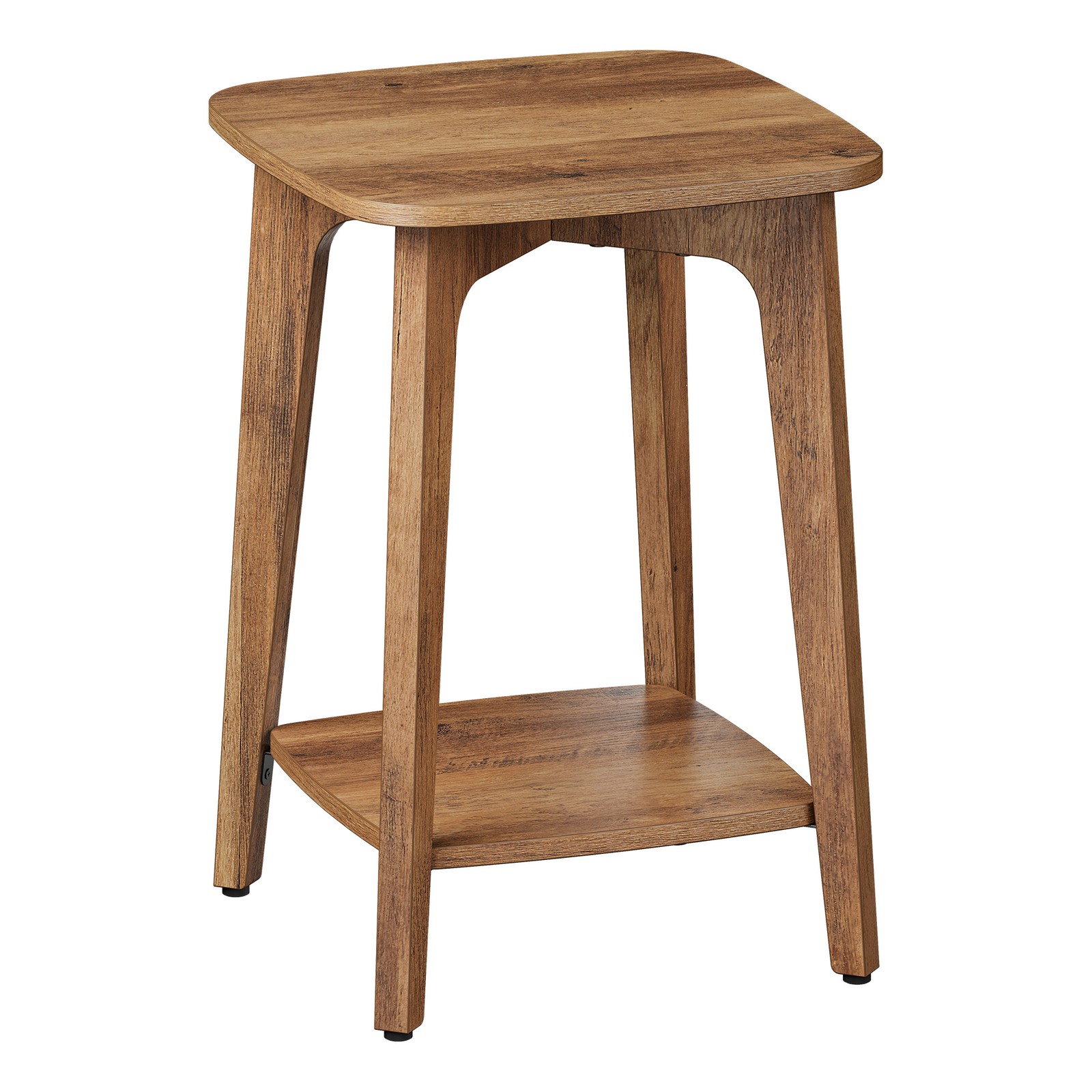 Small End Table, Side Table with Lower Shelf