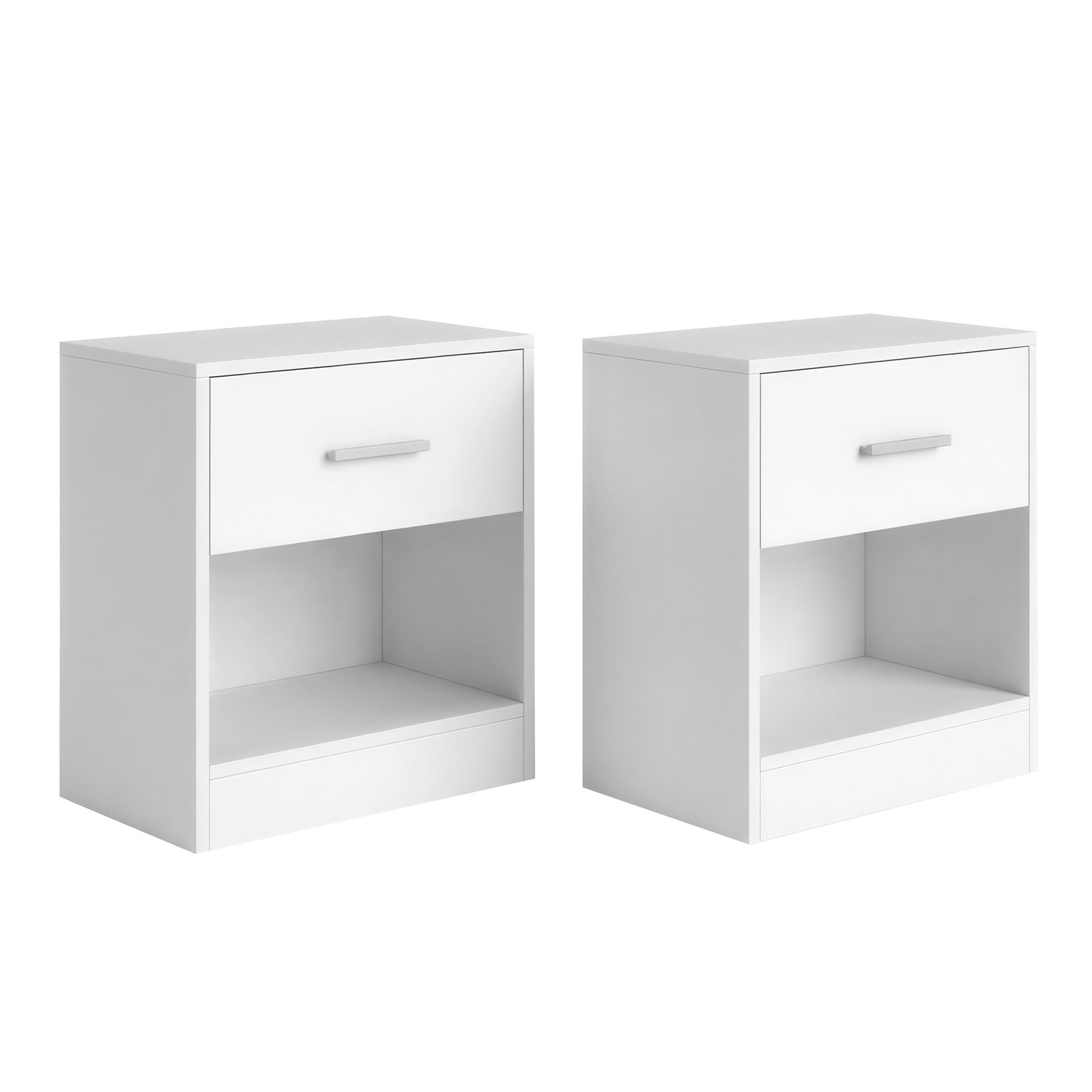 Nightstands, Set of 2, Side Tables with Drawer and Shelf