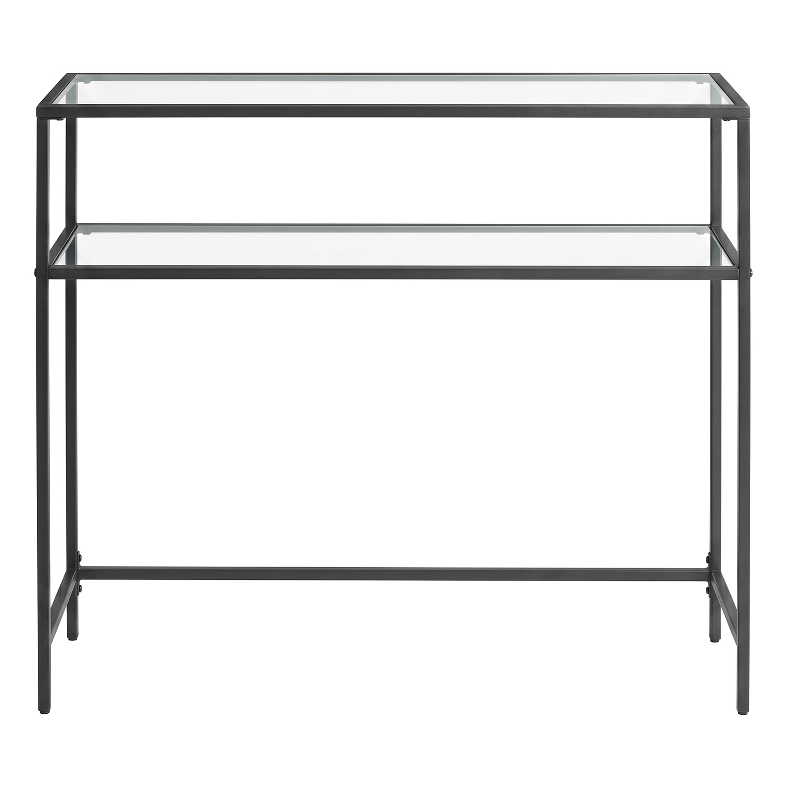 Console Table, Side Table, Tempered Glass Tabletop