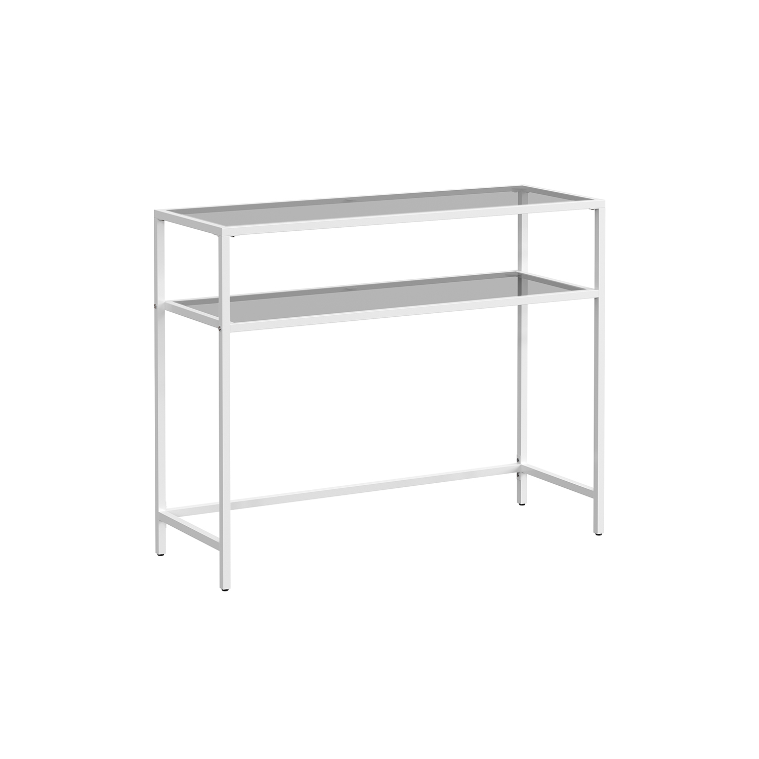 Console Table, Side Table, Tempered Glass Tabletop