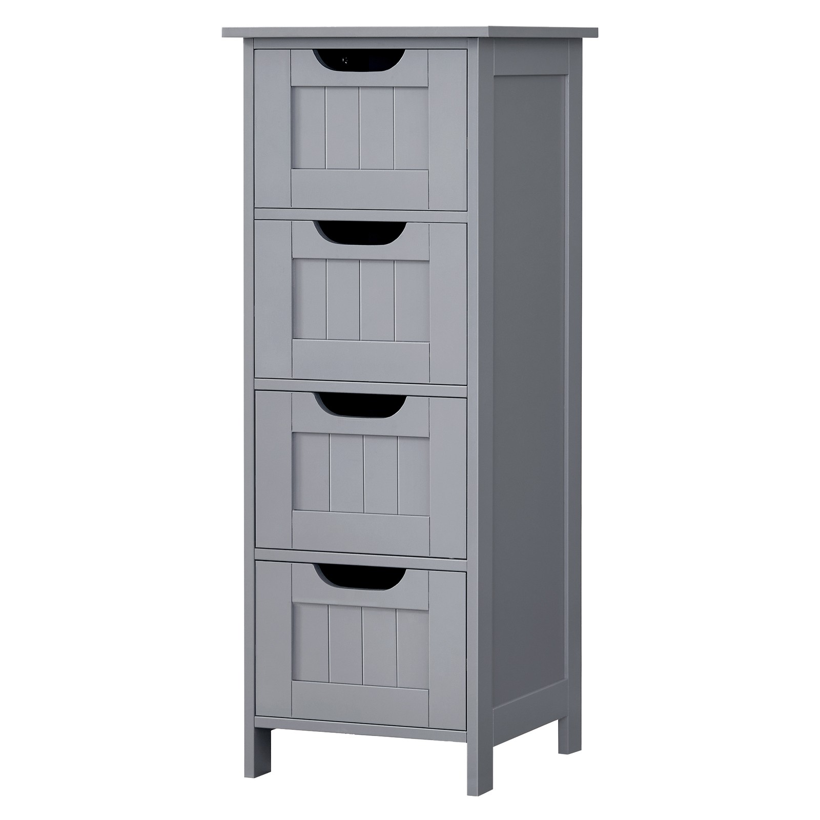 Bathroom Floor Storage Cabinet, Freestanding Bathroom Storage Unit with 4 Drawers